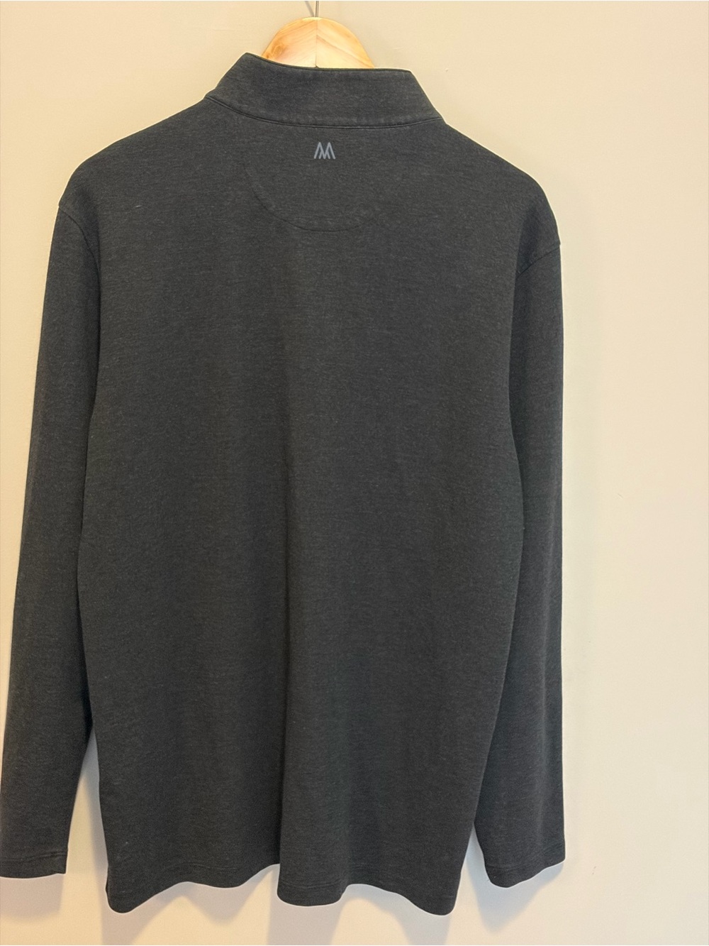 Mizzen+Main Men's Charcoal Quarter-Zip Pullover - Picture 7 of 9